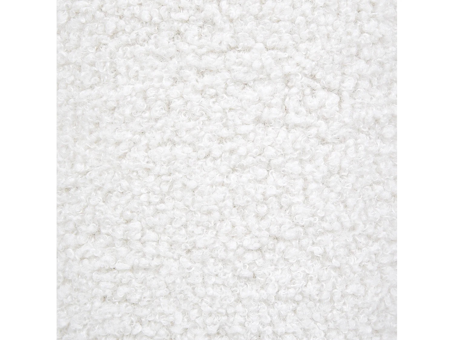Pouf BEAUFORT Bouclé Blanc cassé 60 cm 60 cm 27 cm