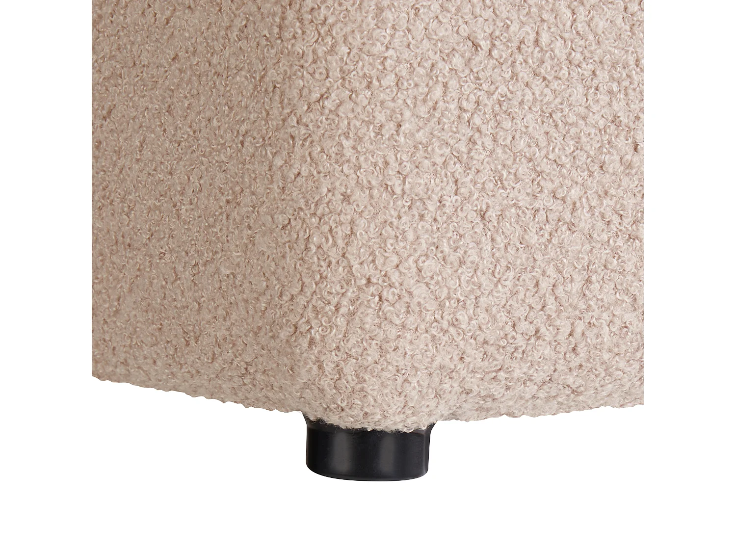 Poef KANSAS Bouclé Beige 38 cm 38 cm 39 cm