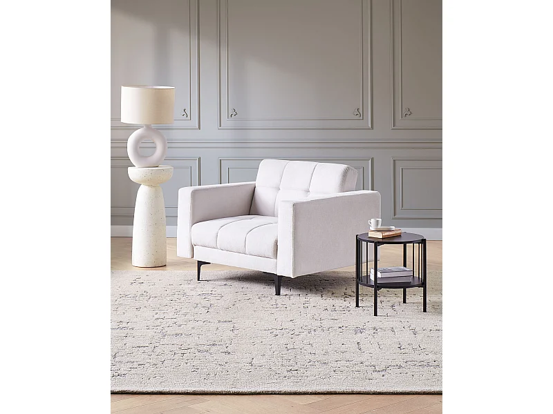 Fauteuil ALNES Tissu Blanc cassé