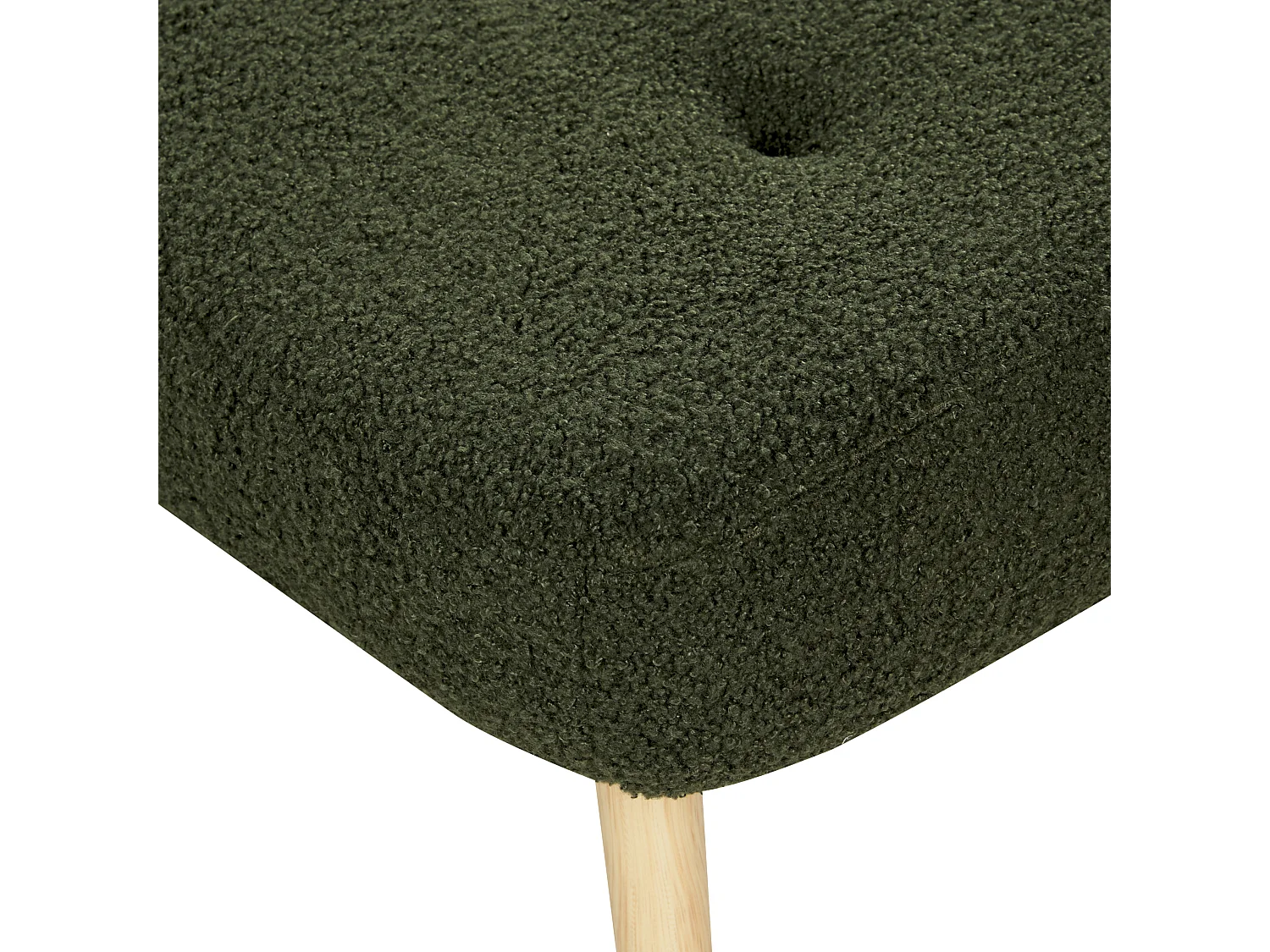 Fauteuil à oreilles VEJLE Bouclé Vert foncé