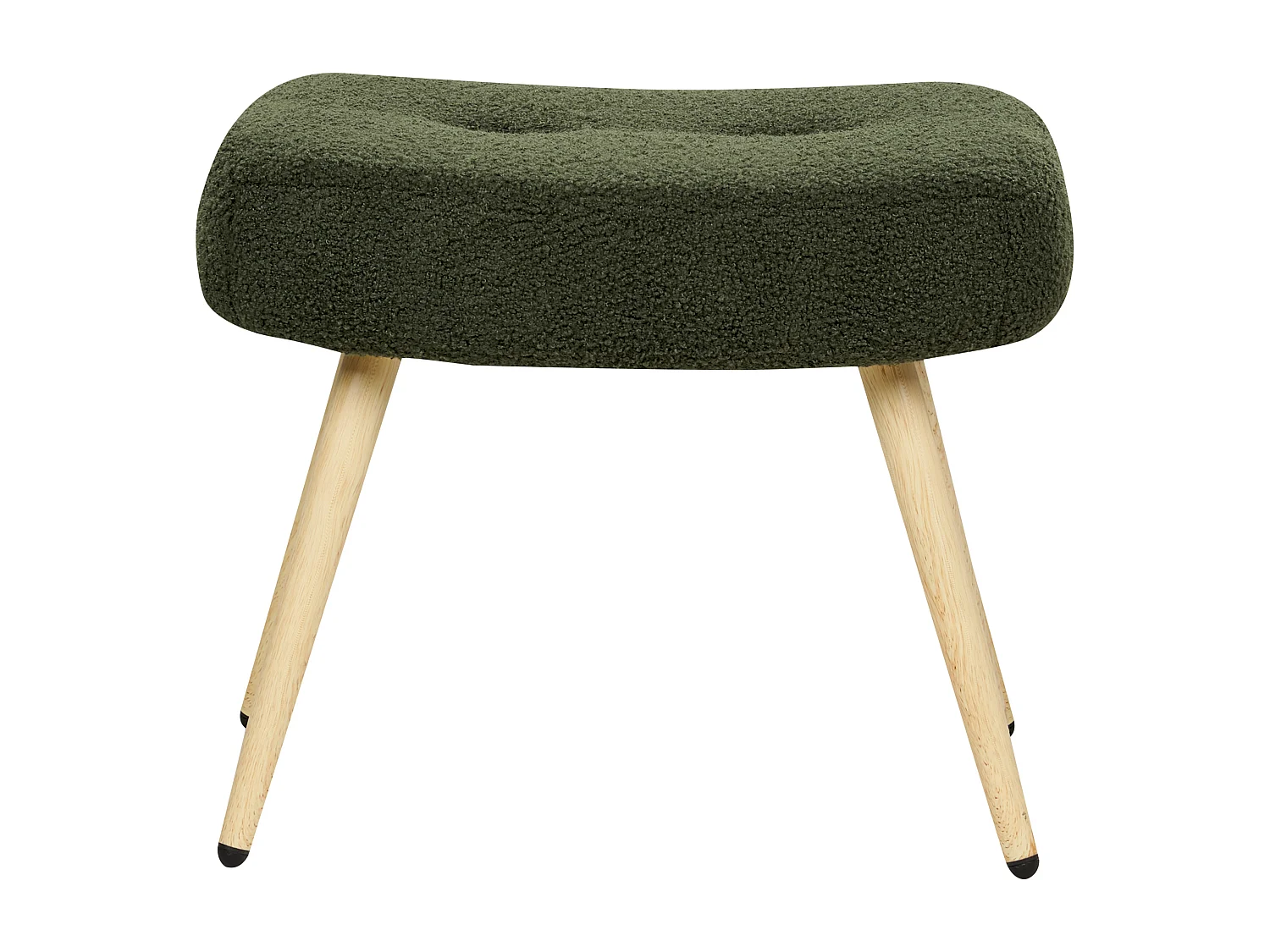 Oorfauteuil VEJLE met voetenbank Bouclé Donkergroen