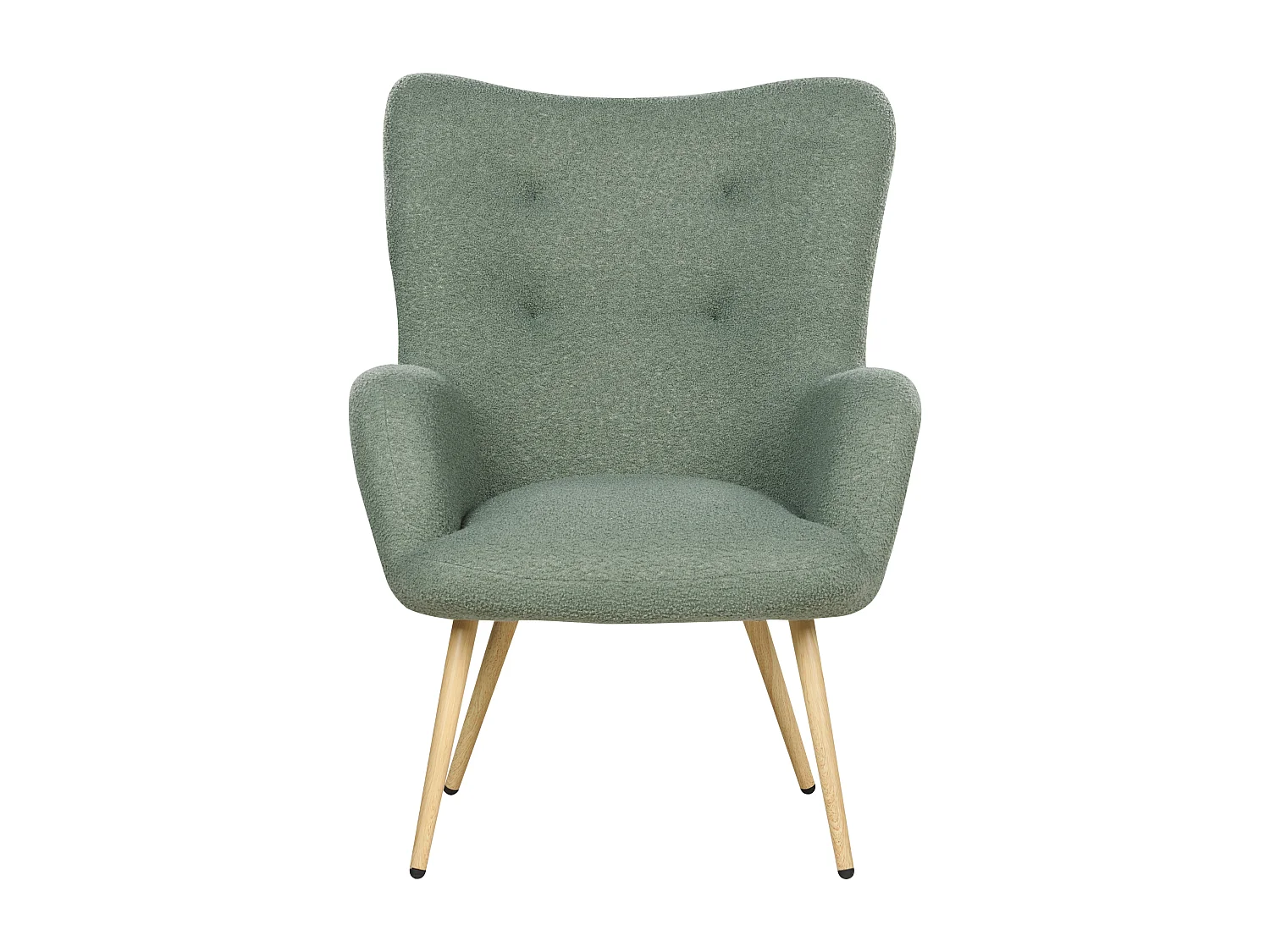 Fauteuil à oreilles VEJLE Bouclé Vert clair