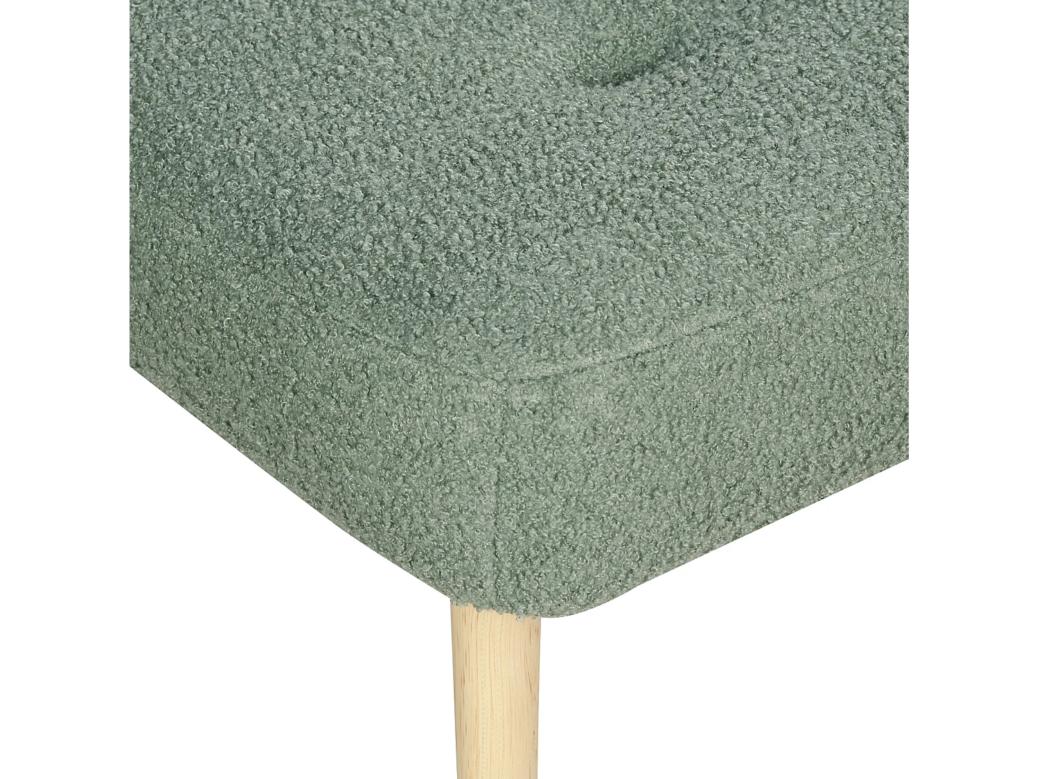 Fauteuil à oreilles VEJLE Bouclé Vert clair