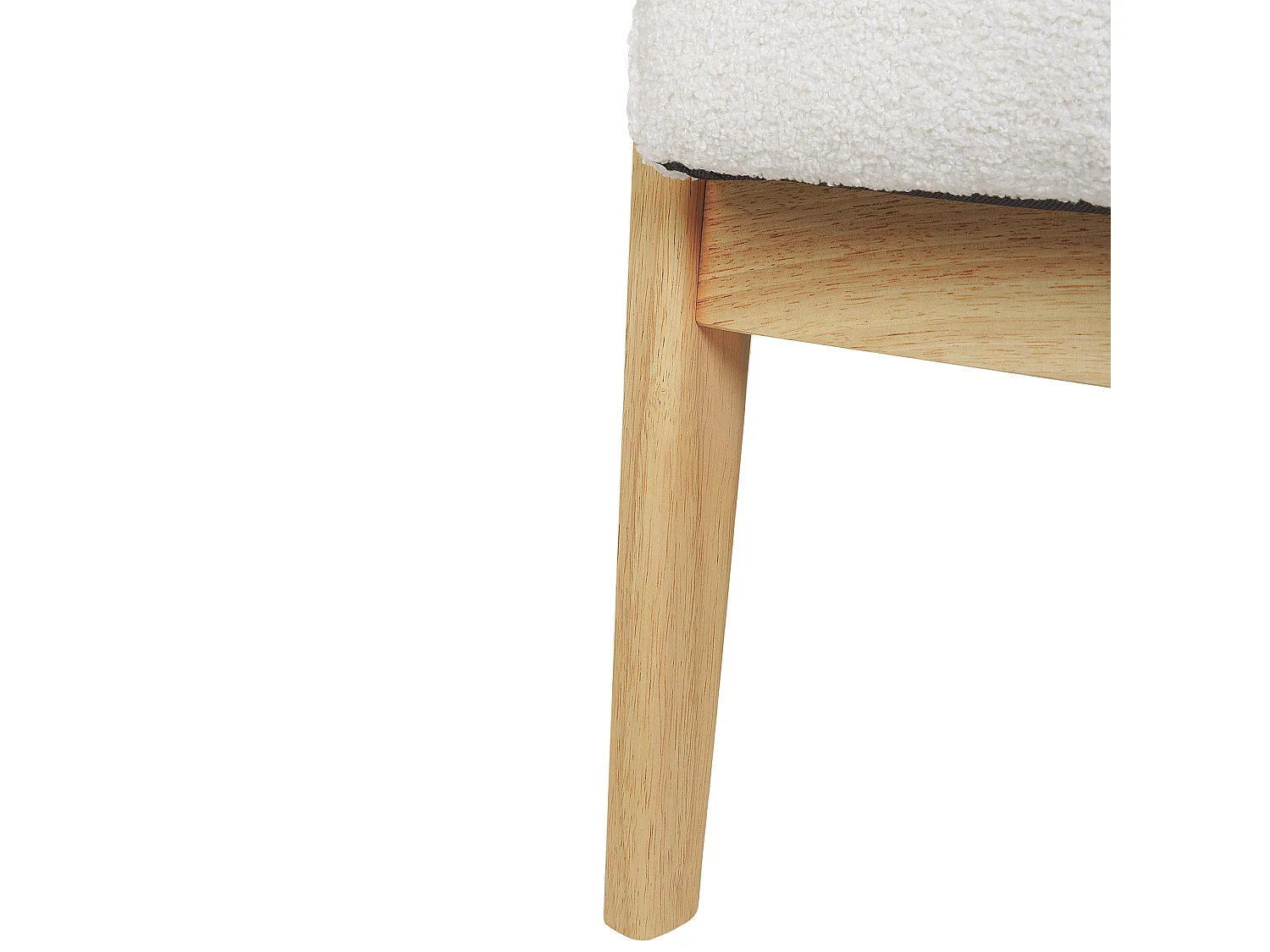 Fauteuil LEKNES Bouclé Blanc cassé