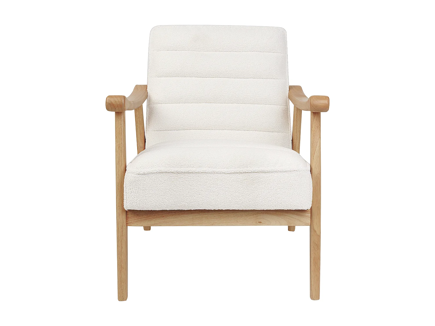 Fauteuil LEKNES Bouclé Blanc cassé