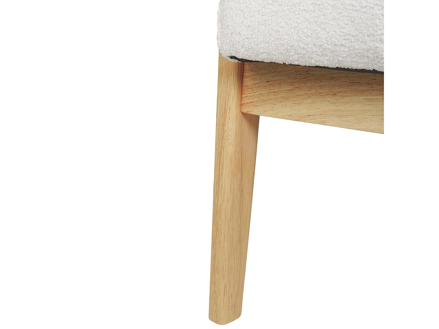 Fauteuil LEKNES Bouclé Blanc cassé