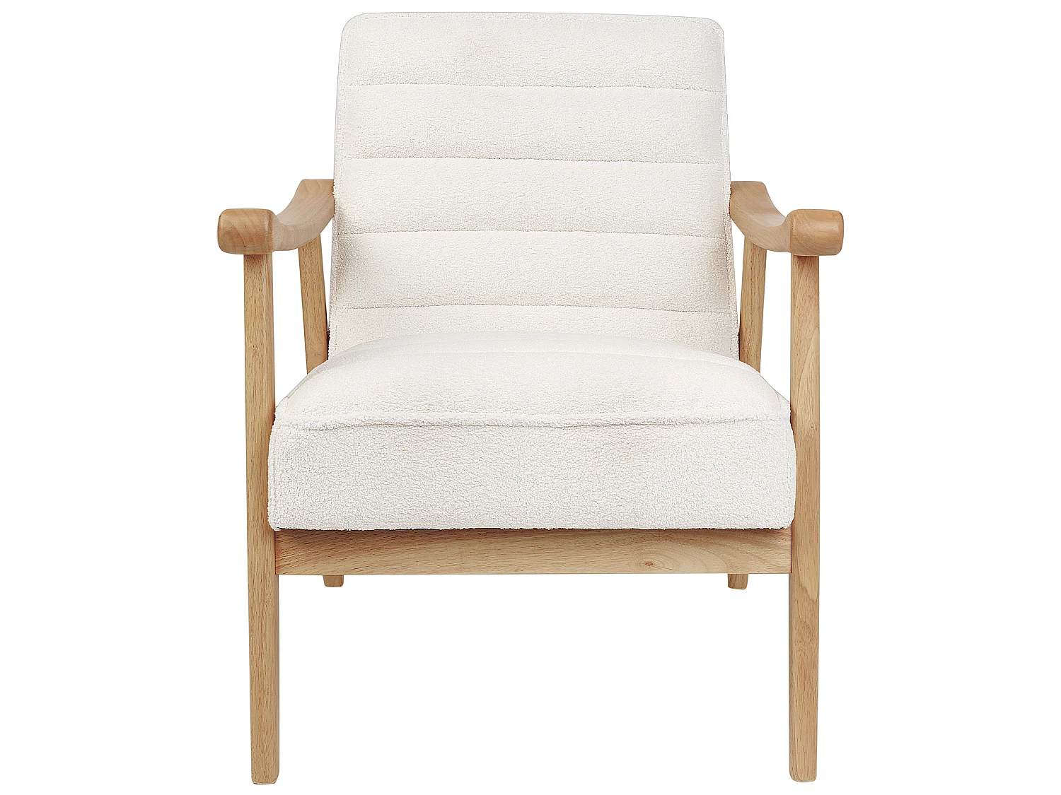 Fauteuil LEKNES Bouclé Blanc cassé