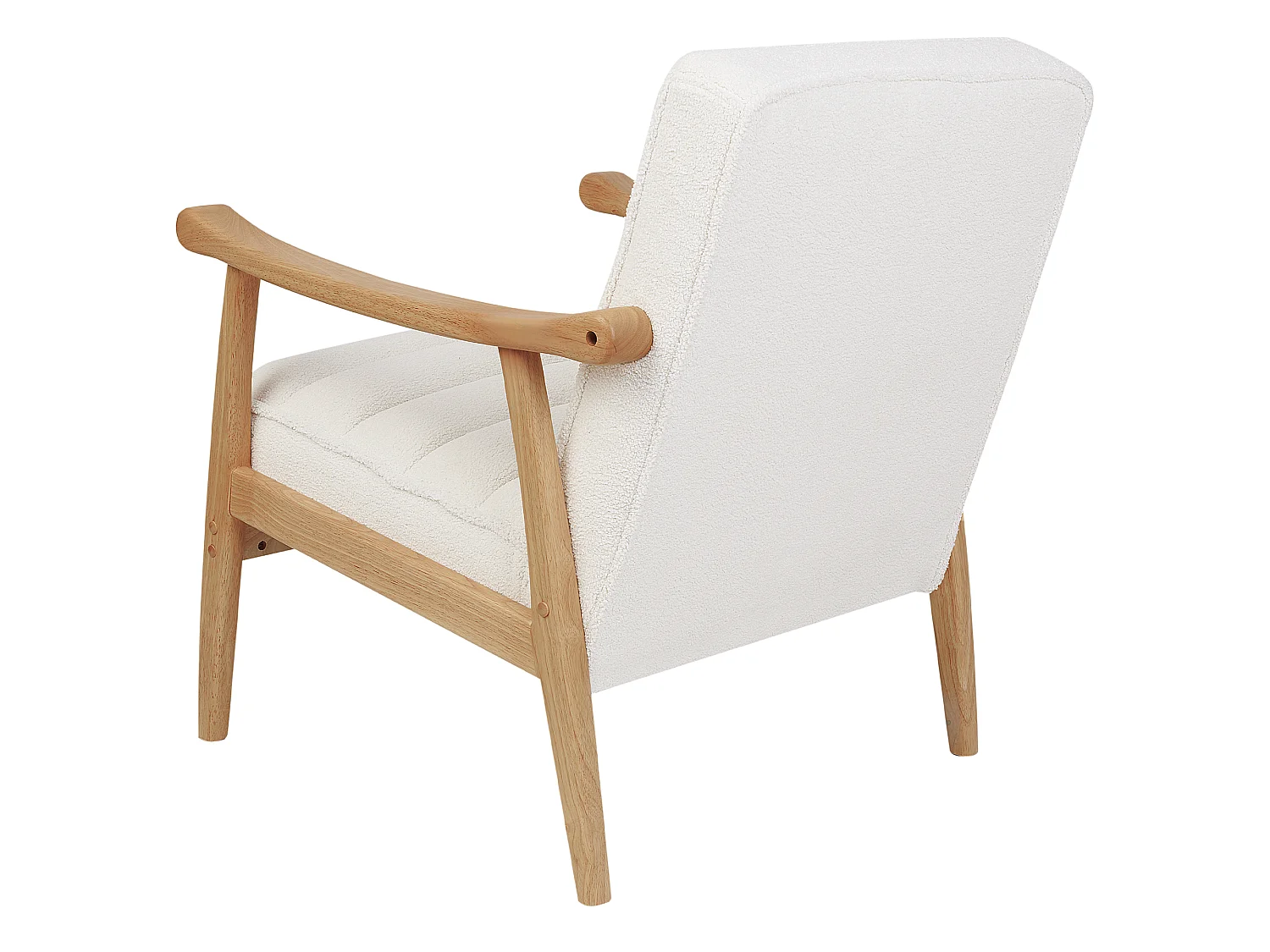 Fauteuil LEKNES Bouclé Blanc cassé