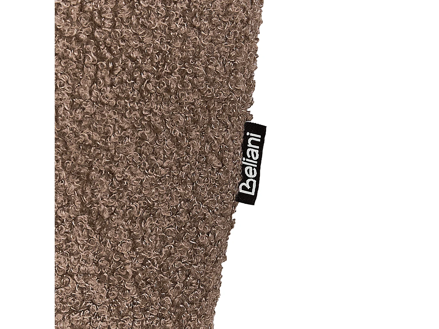 Sessel Bouclé braun / heller Holzfarbton mit Armlehnen Retro Stil Lesja