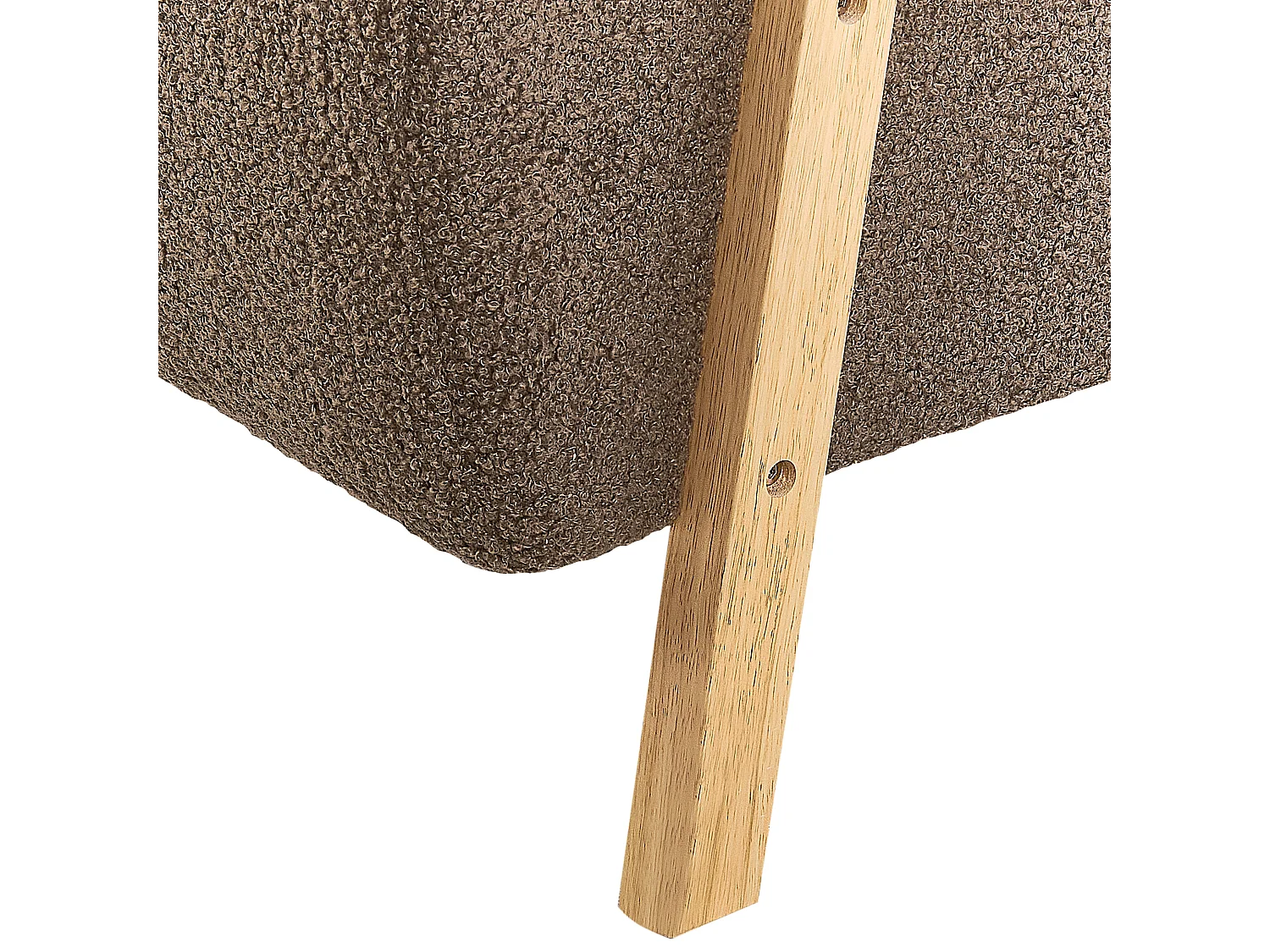 Fauteuil LESJA Bouclé Marron