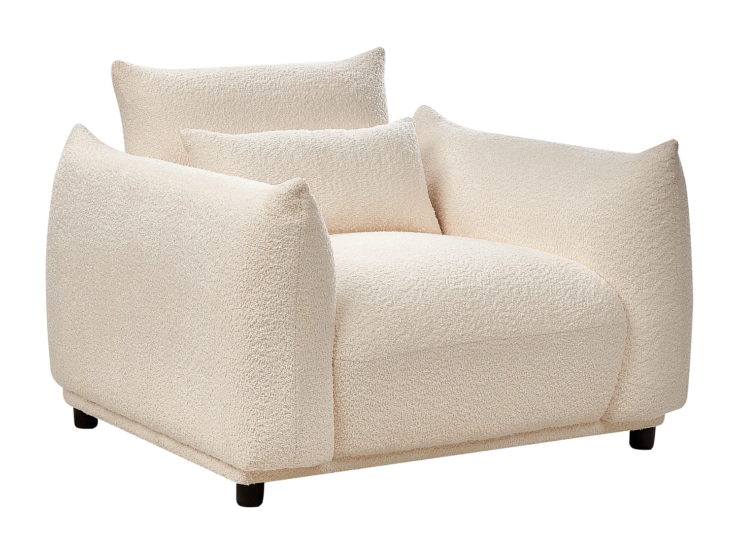 Fauteuil JAMSA Bouclé Gebroken wit