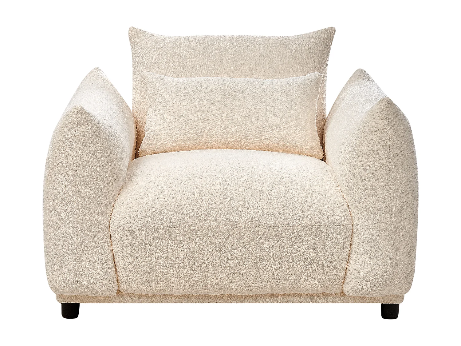 Fauteuil JAMSA Bouclé Blanc cassé