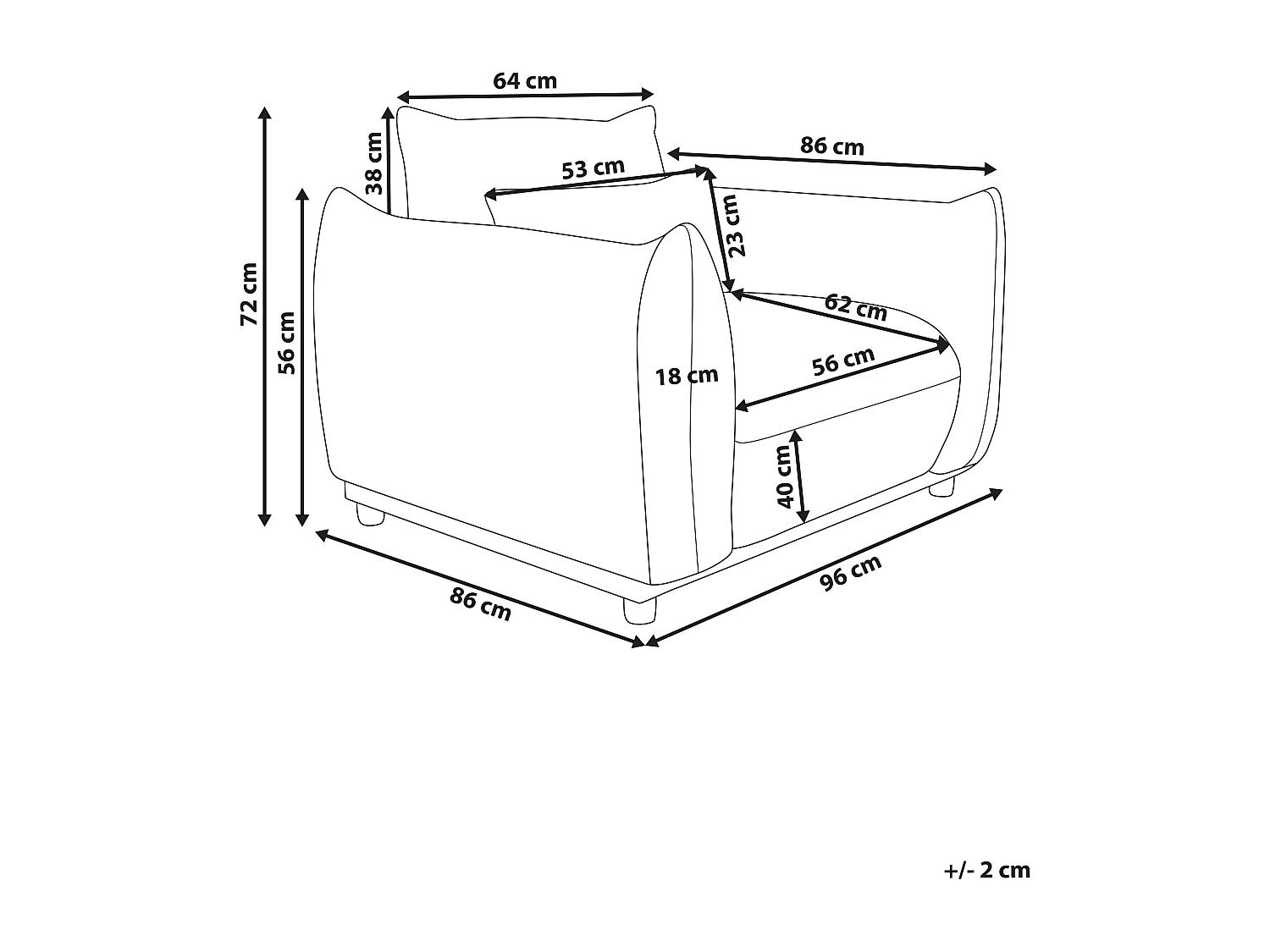 Fauteuil JAMSA Bouclé Gebroken wit