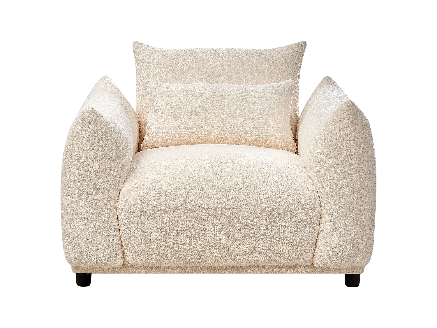 Fauteuil JAMSA Bouclé Blanc cassé
