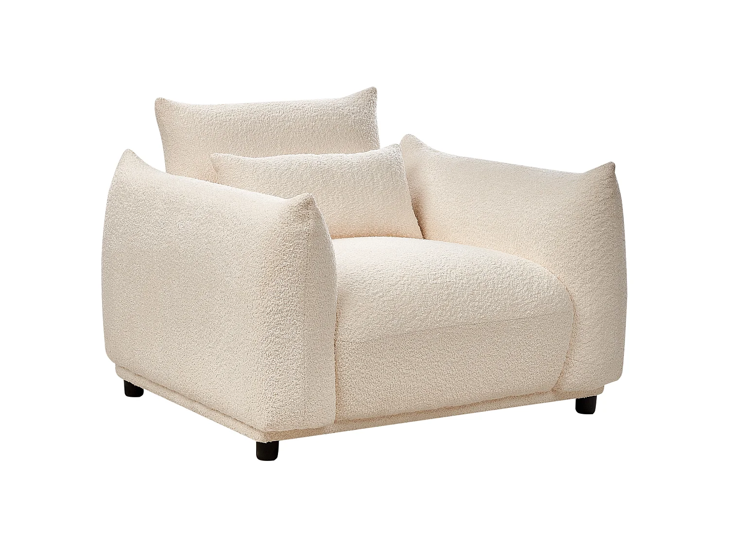 Fauteuil JAMSA Bouclé Blanc cassé