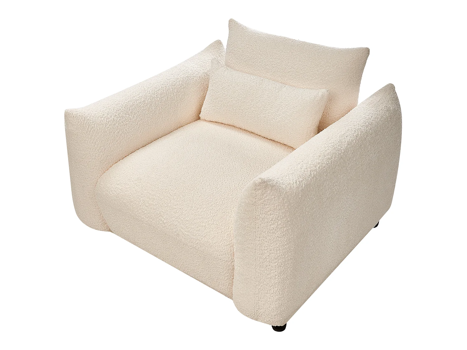 Fauteuil JAMSA Bouclé Blanc cassé
