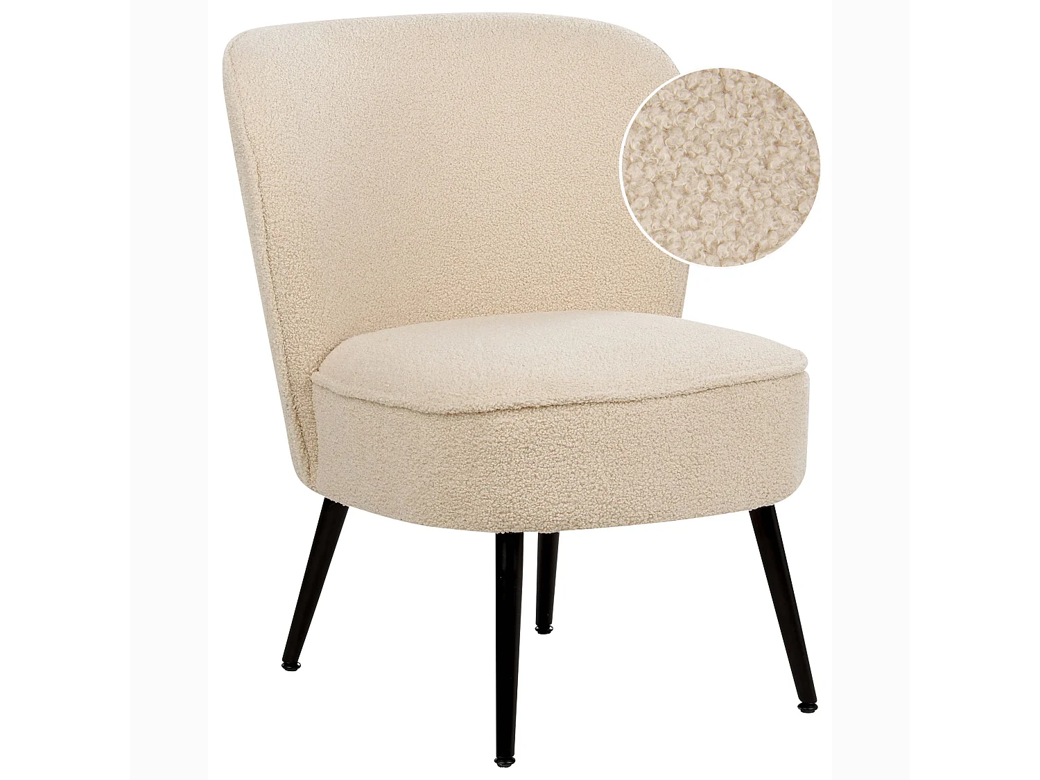 Fauteuil VOSS Bouclé Lichtbeige