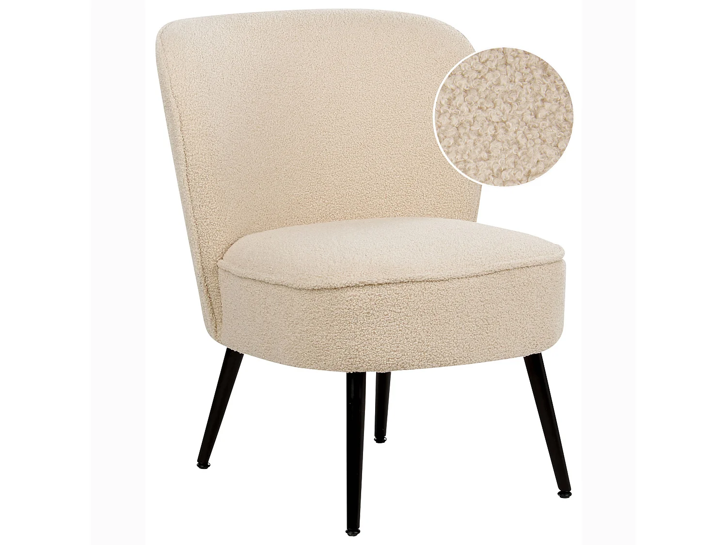 Fauteuil VOSS Bouclé Beige clair