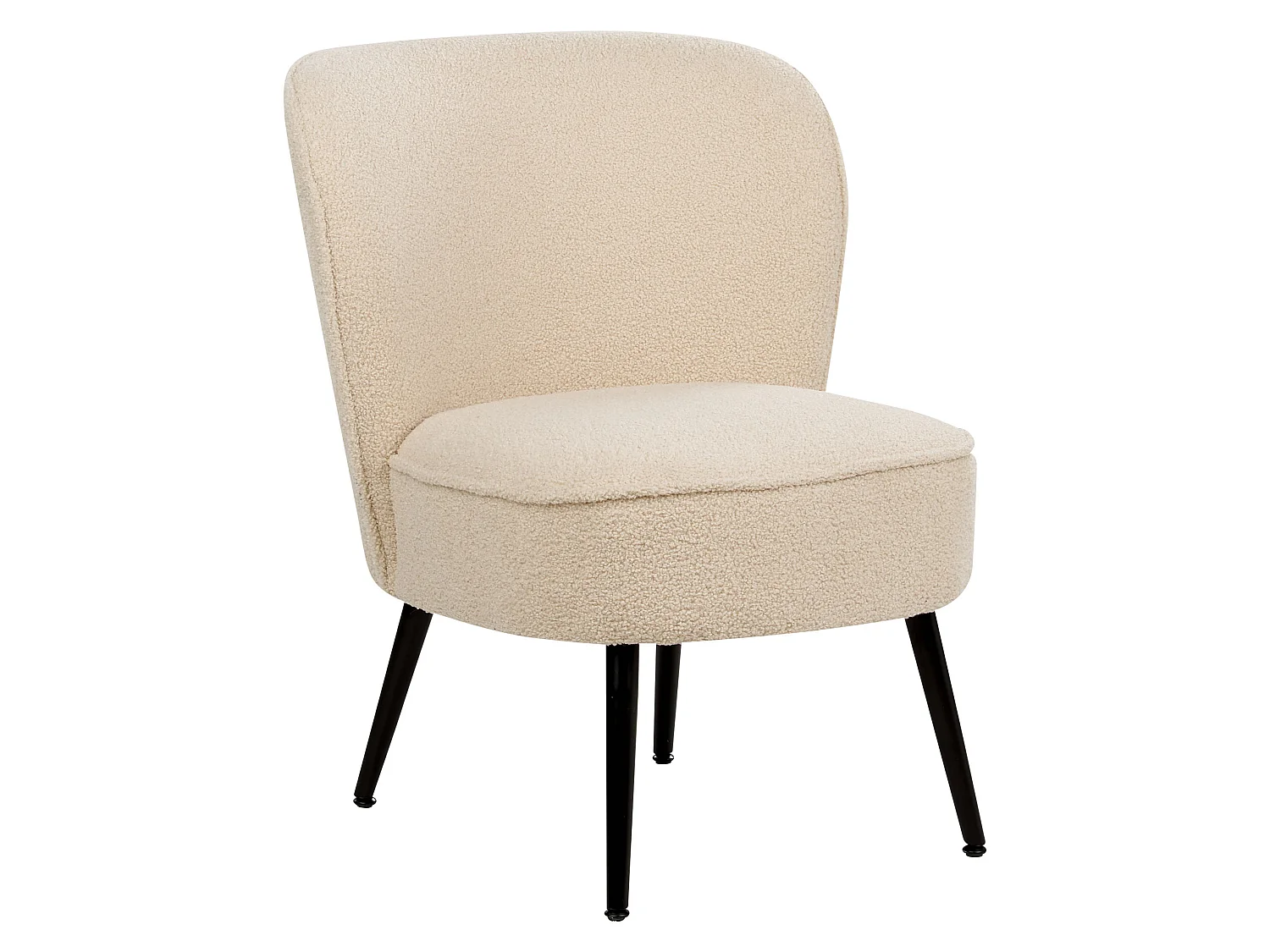 Fauteuil VOSS Bouclé Beige clair