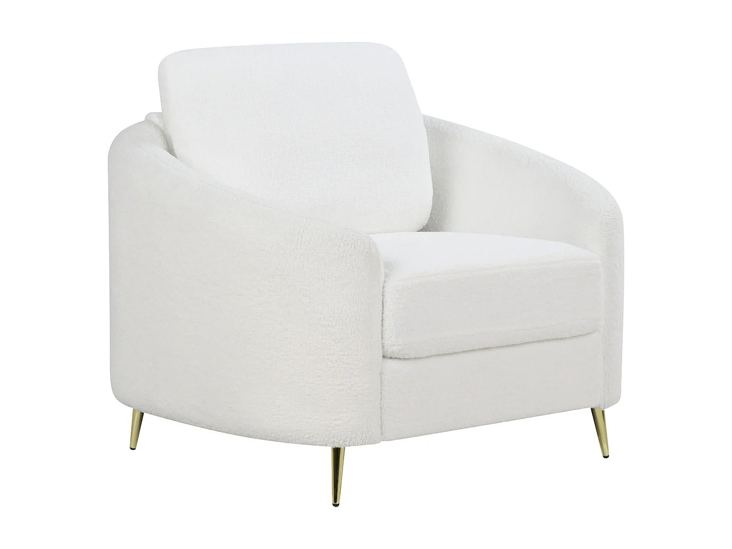 Fauteuil TROSA Bouclé Blanc