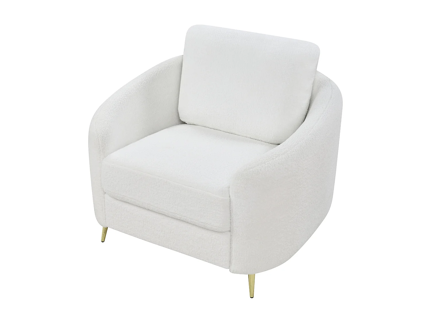 Fauteuil TROSA Bouclé Blanc