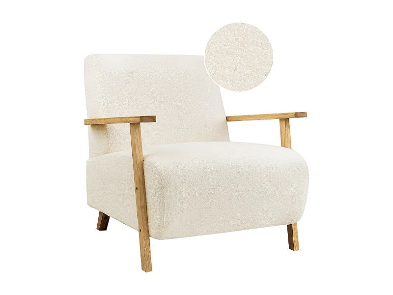 Poltrona LESJA Bouclé Beige chiaro