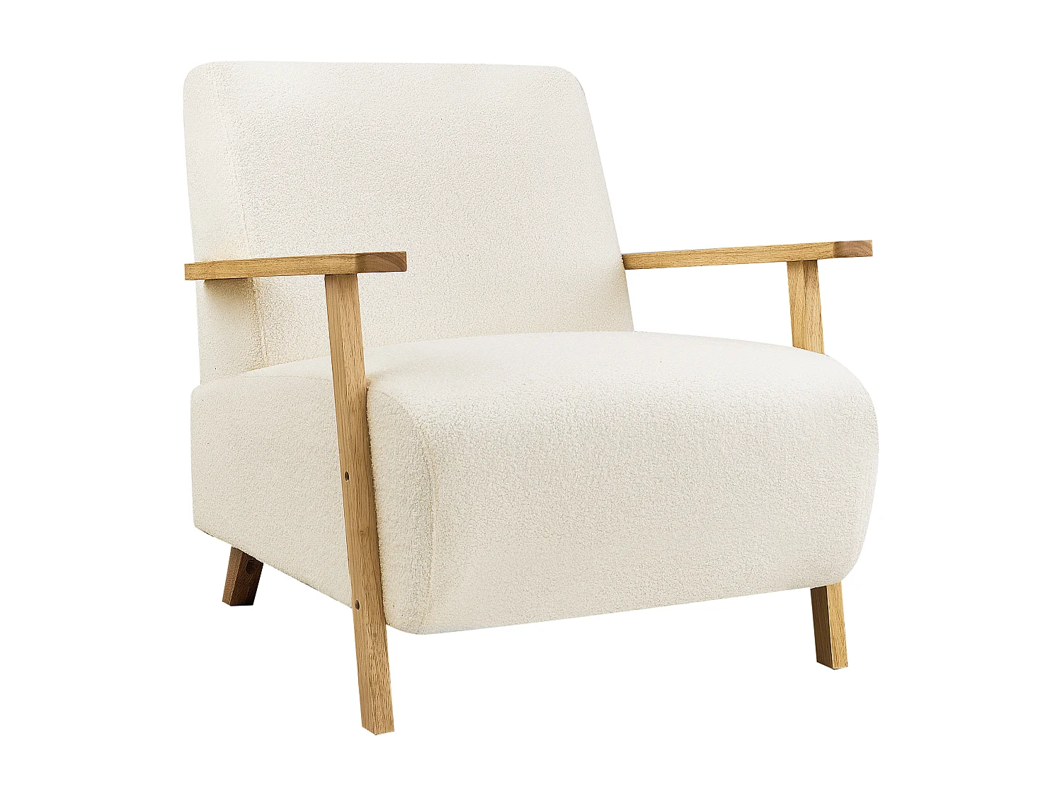 Fauteuil LESJA Bouclé Beige clair