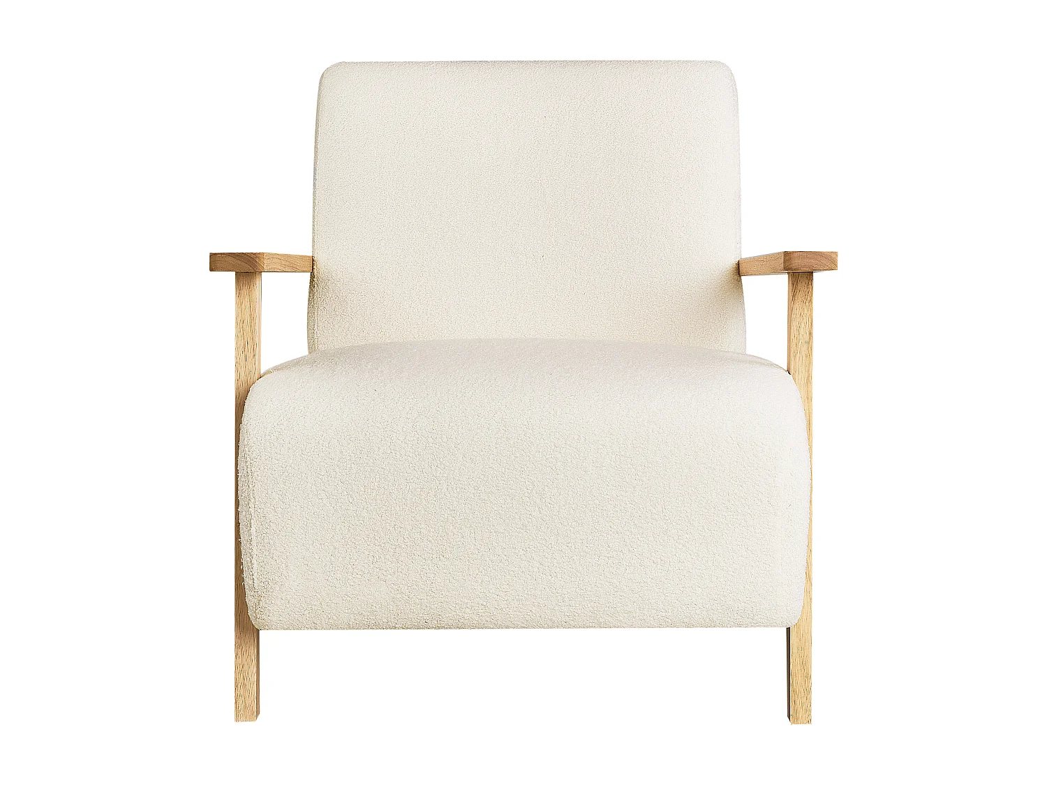 Fauteuil LESJA Bouclé Beige clair