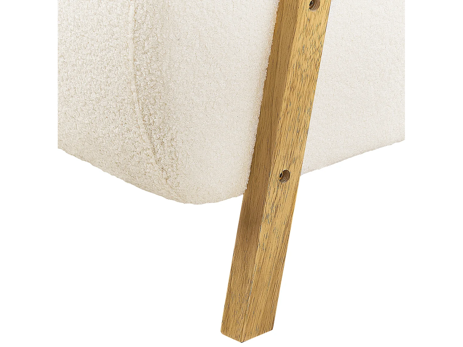 Fauteuil LESJA Bouclé Beige clair