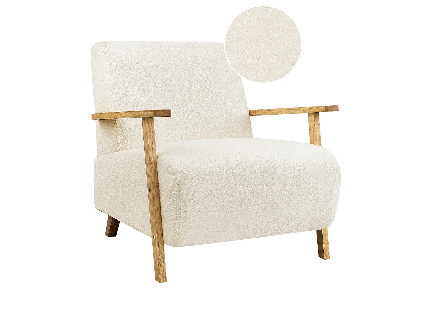 Fauteuil LESJA Bouclé Beige clair