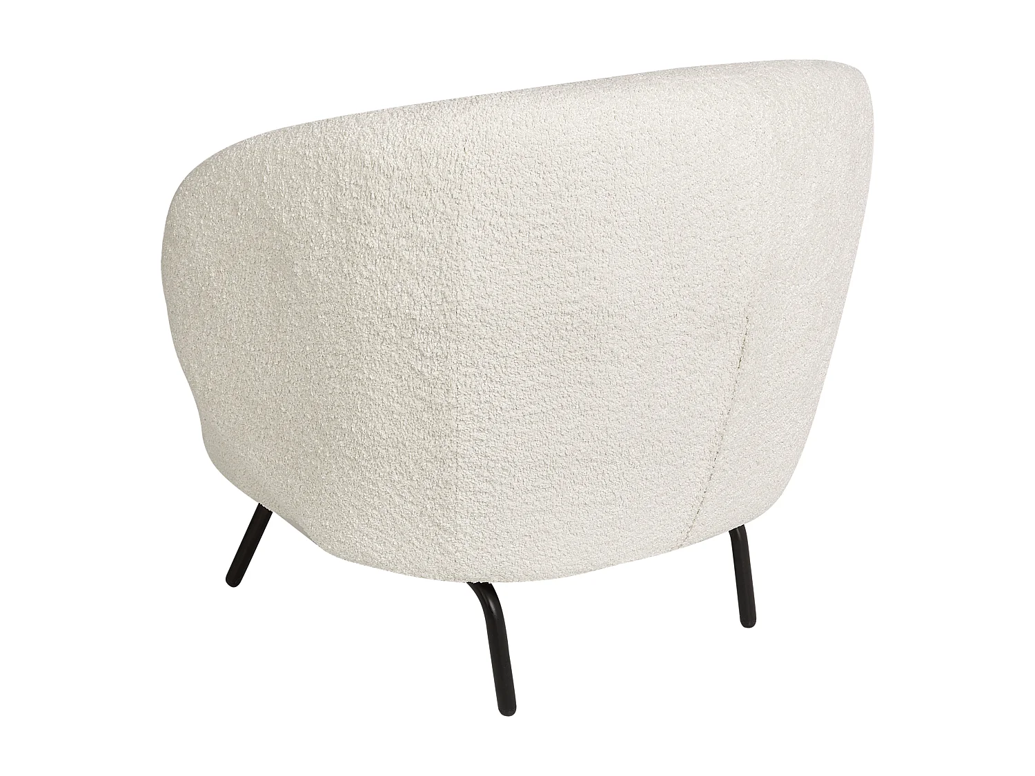 Fauteuil MAKELA Bouclé Blanc cassé