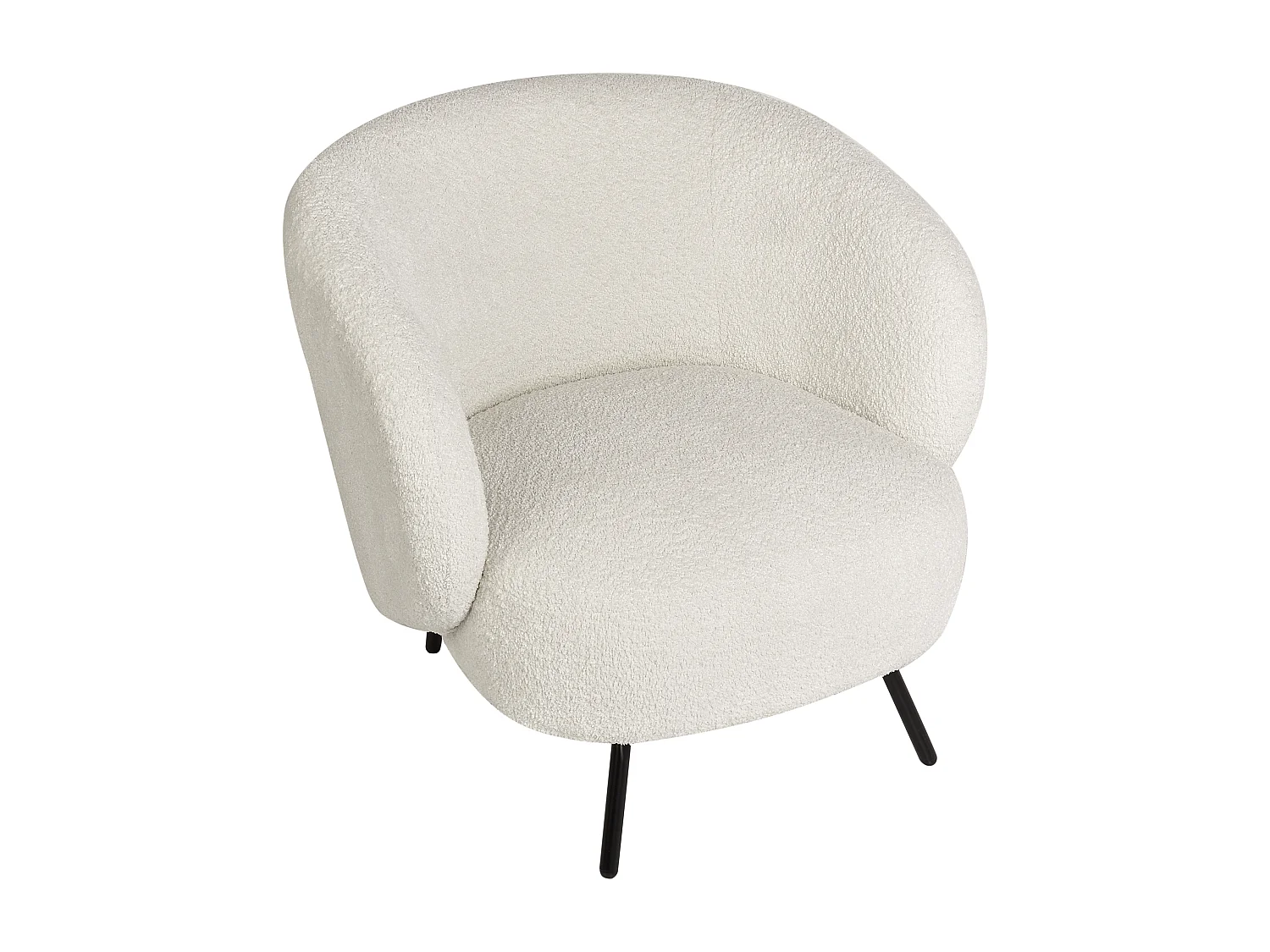 Fauteuil MAKELA Bouclé Blanc cassé