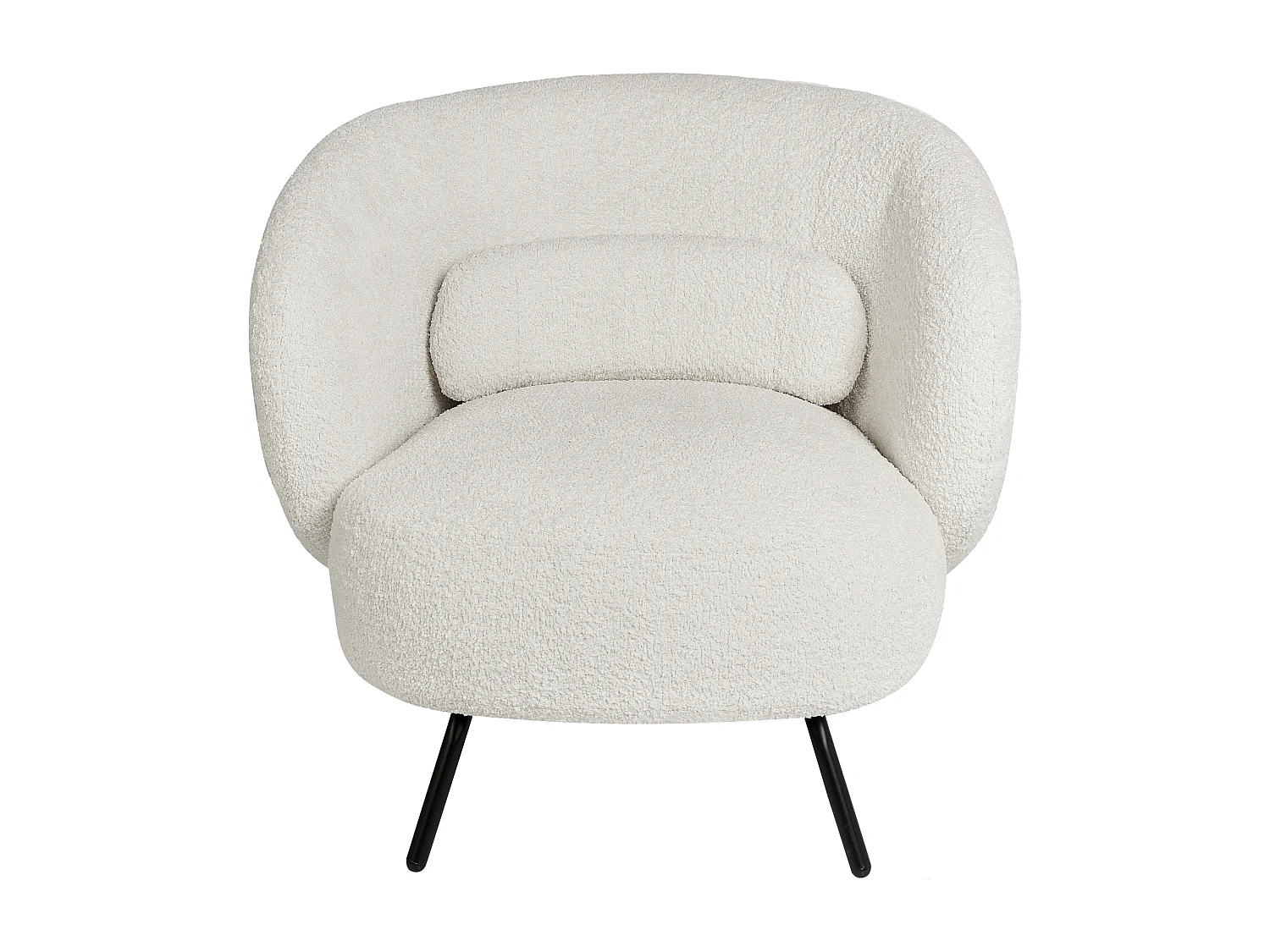 Fauteuil MAKELA Bouclé Blanc cassé