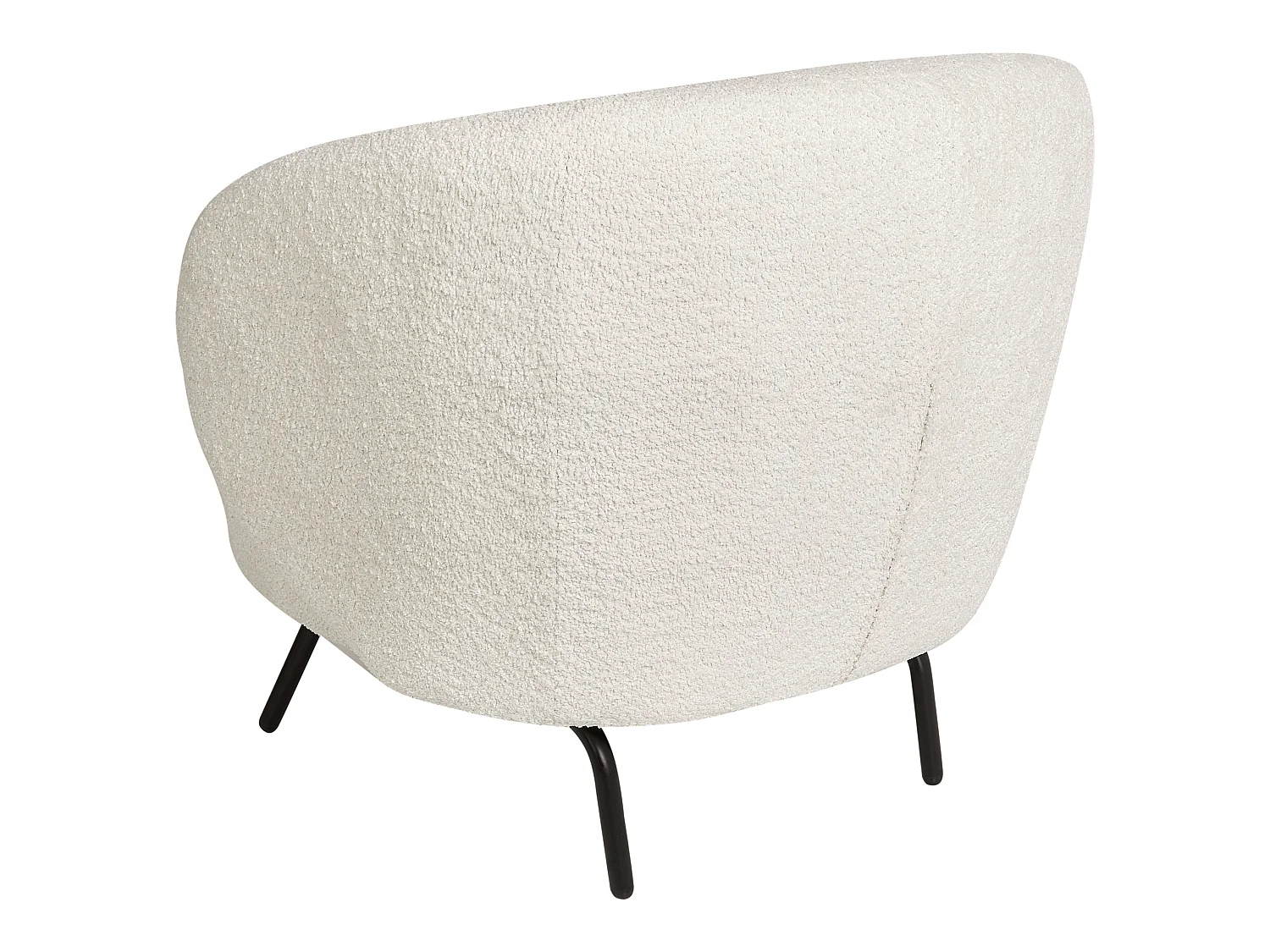 Poltrona MAKELA Bouclé Bianco sporco