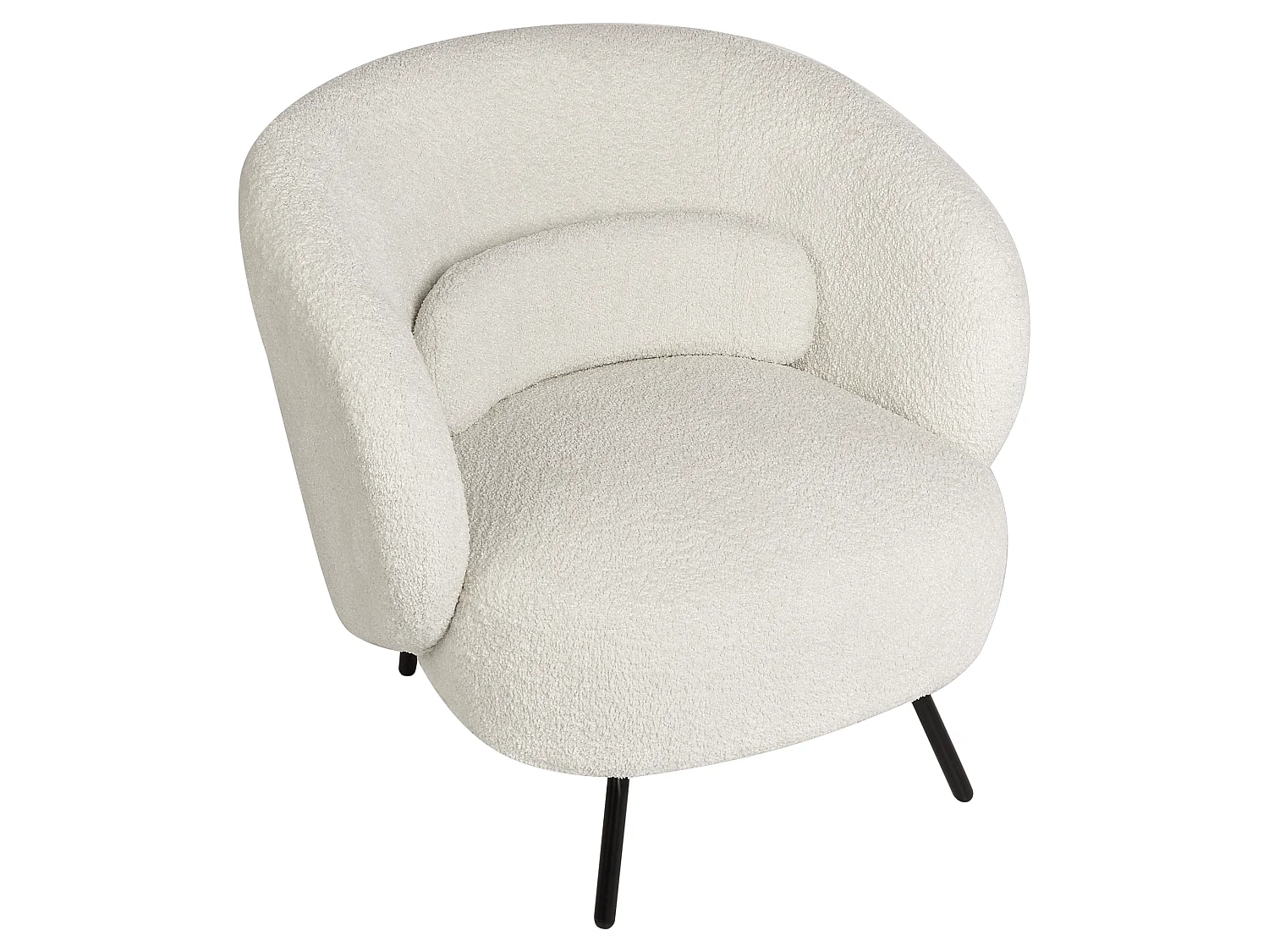Poltrona MAKELA Bouclé Bianco sporco