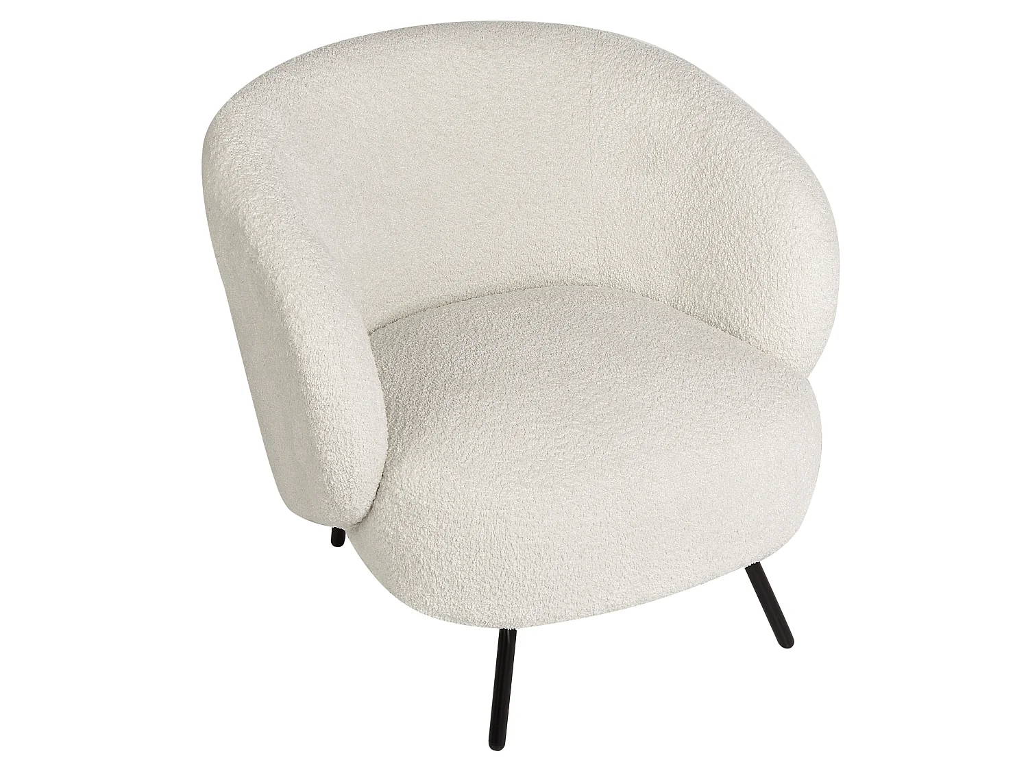 Poltrona MAKELA Bouclé Bianco sporco