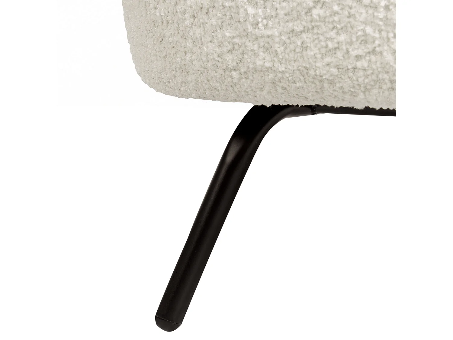 Fauteuil MAKELA Bouclé Blanc cassé