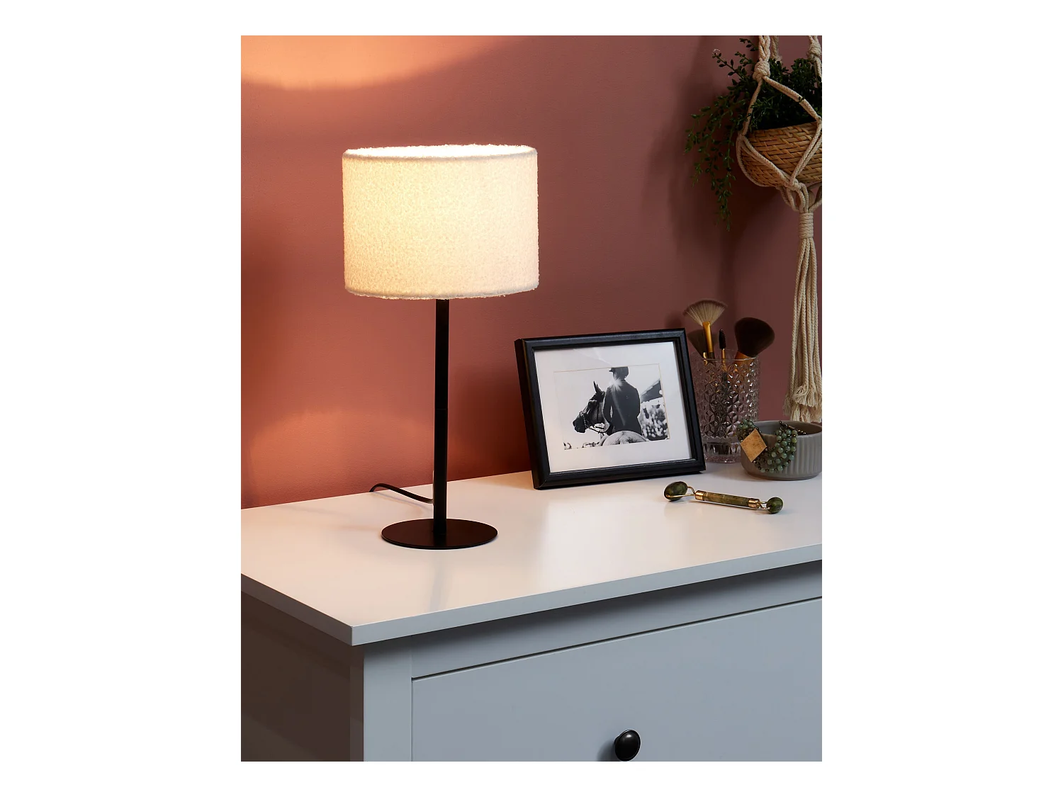 Lampe à poser VINAZCO Bouclé Blanc