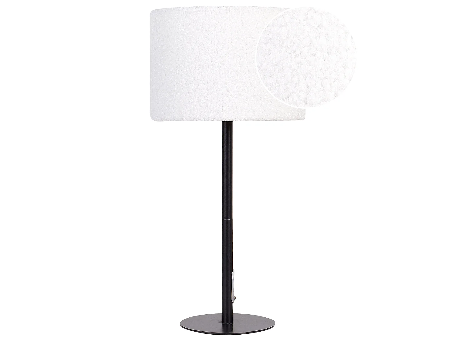 Lampada da tavolo VINAZCO Bouclé Bianco