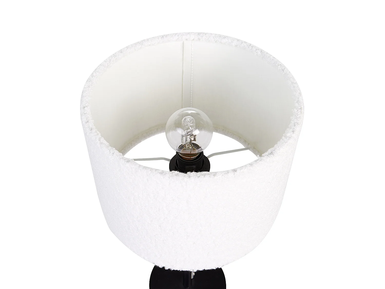 Lampada da tavolo VINAZCO Bouclé Bianco