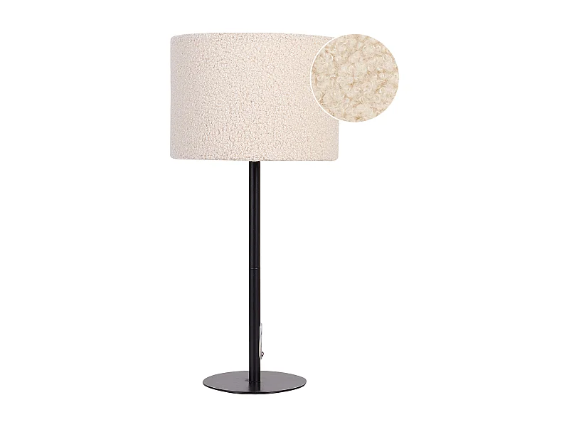 Lampada da tavolo VINAZCO Bouclé Beige
