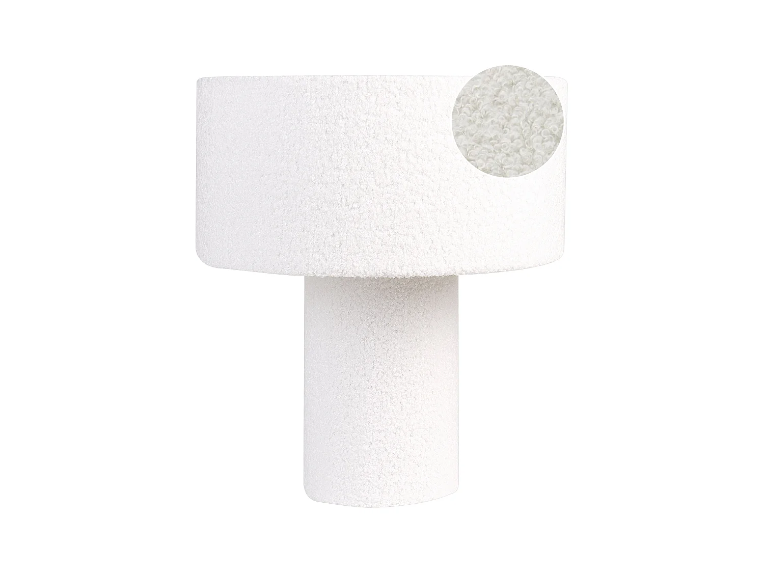 Lampada da tavolo LALANA Bouclé Bianco