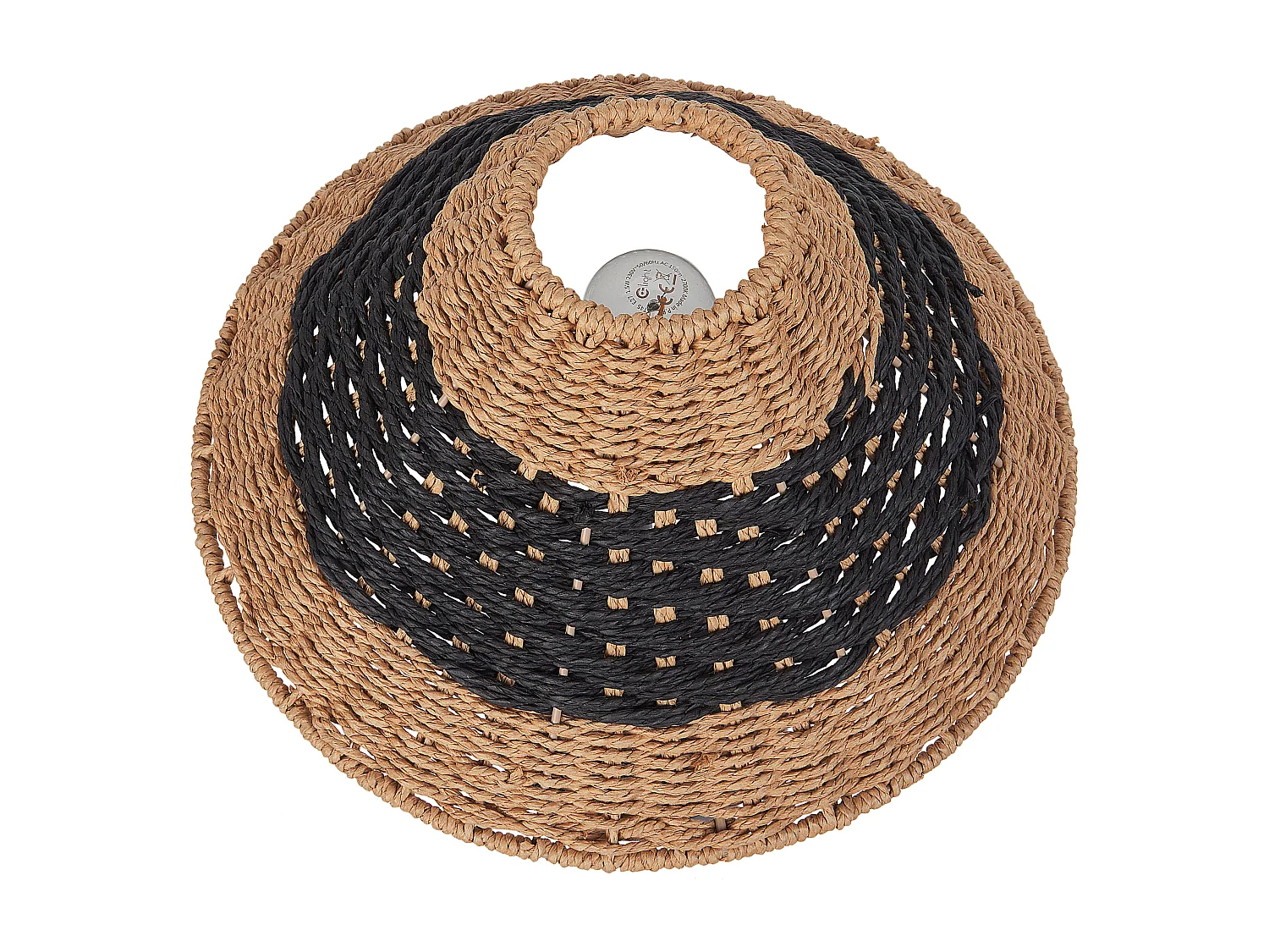 Candeeiro de mesa MOMBA Corda de papel Preto