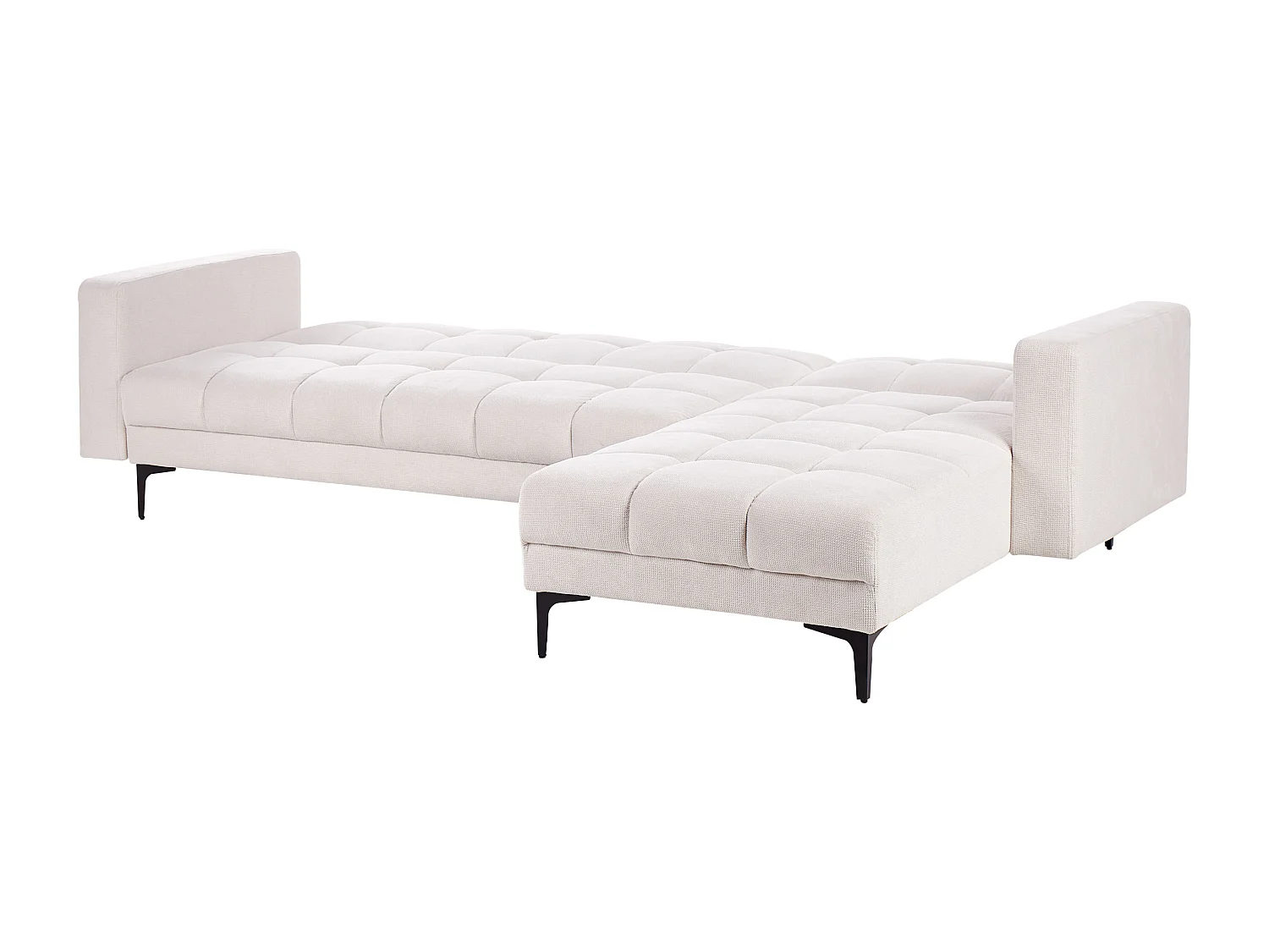 Sofá-cama de canto modular ALNES Tecido Branco creme 4 lugares