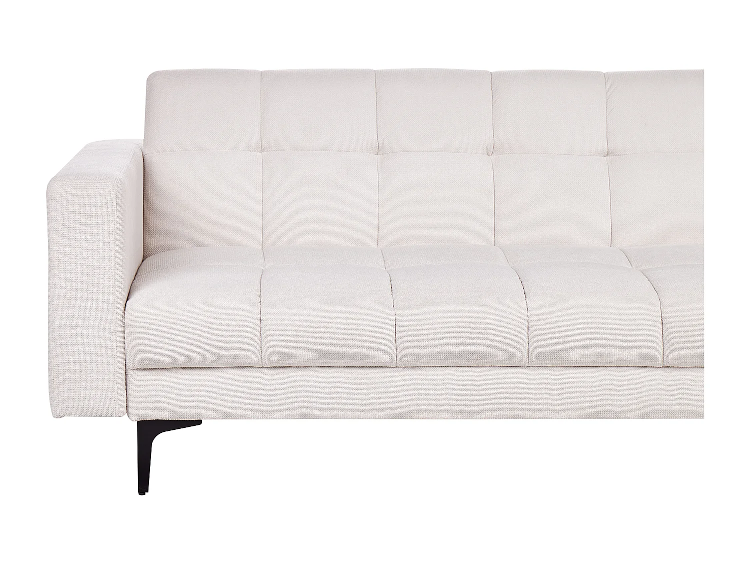 Canapé-lit d'angle modulable 4 places ALNES Tissu Blanc cassé