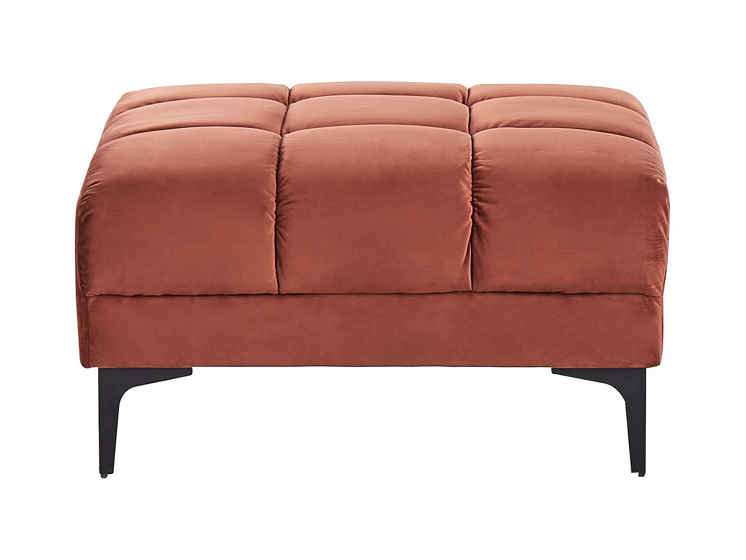 Sofá-cama de canto modular ALNES Veludo Vermelho claro 4 lugares à direita