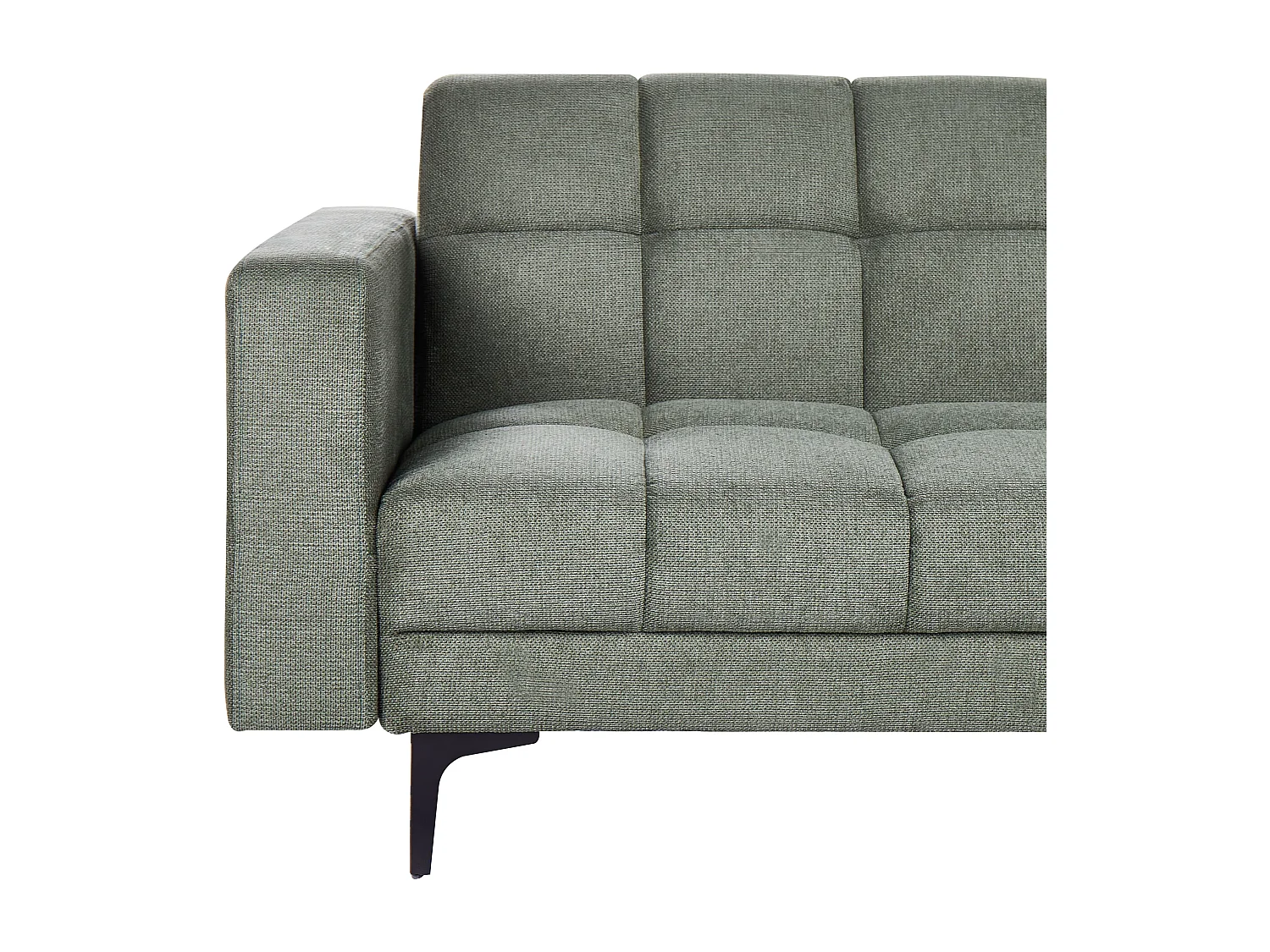 Canapé-lit d'angle modulable 4 places ALNES Tissu Vert foncé Côté droite