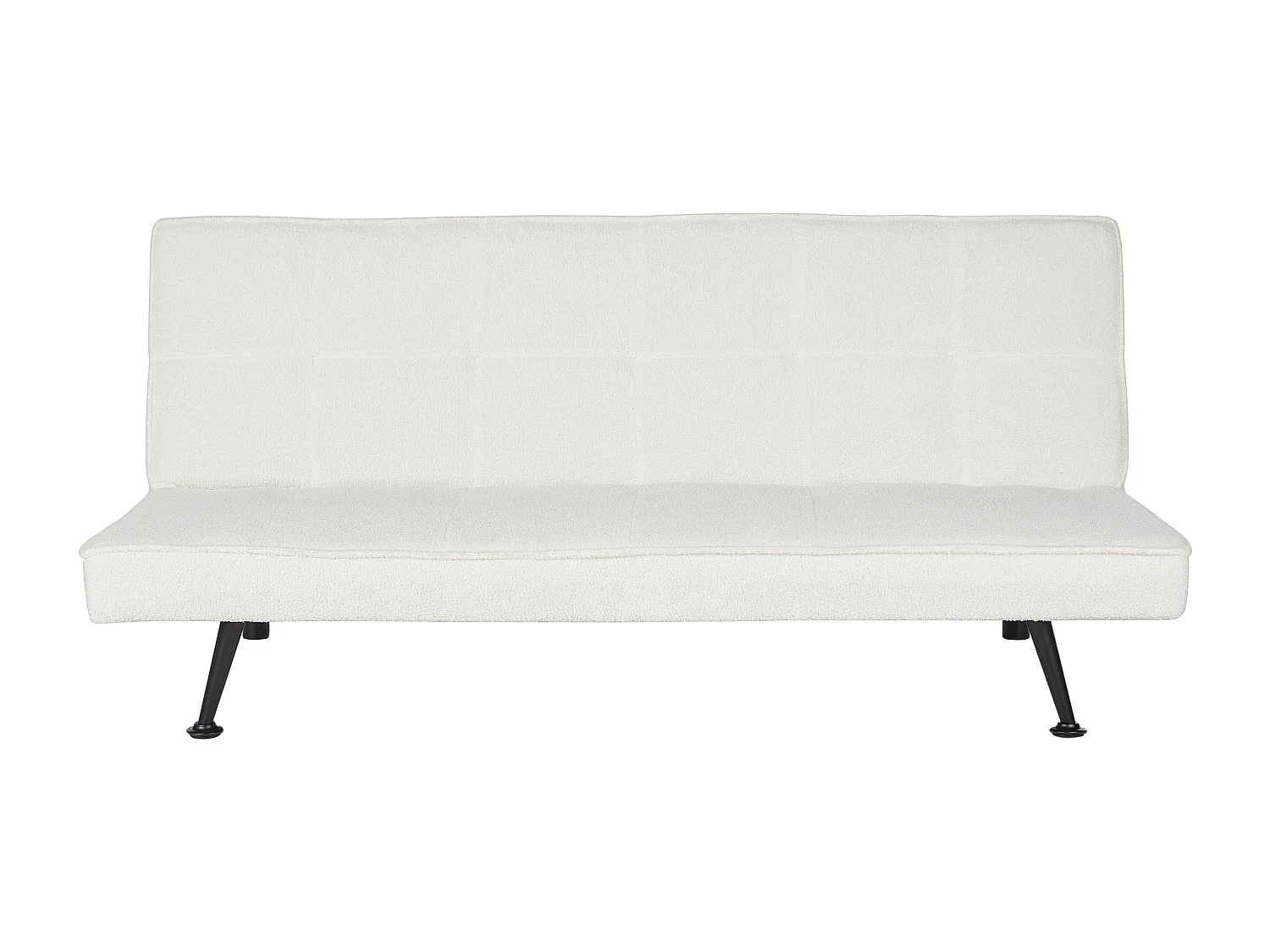 Slaapbank HASLE Bouclé Wit 3-zitter