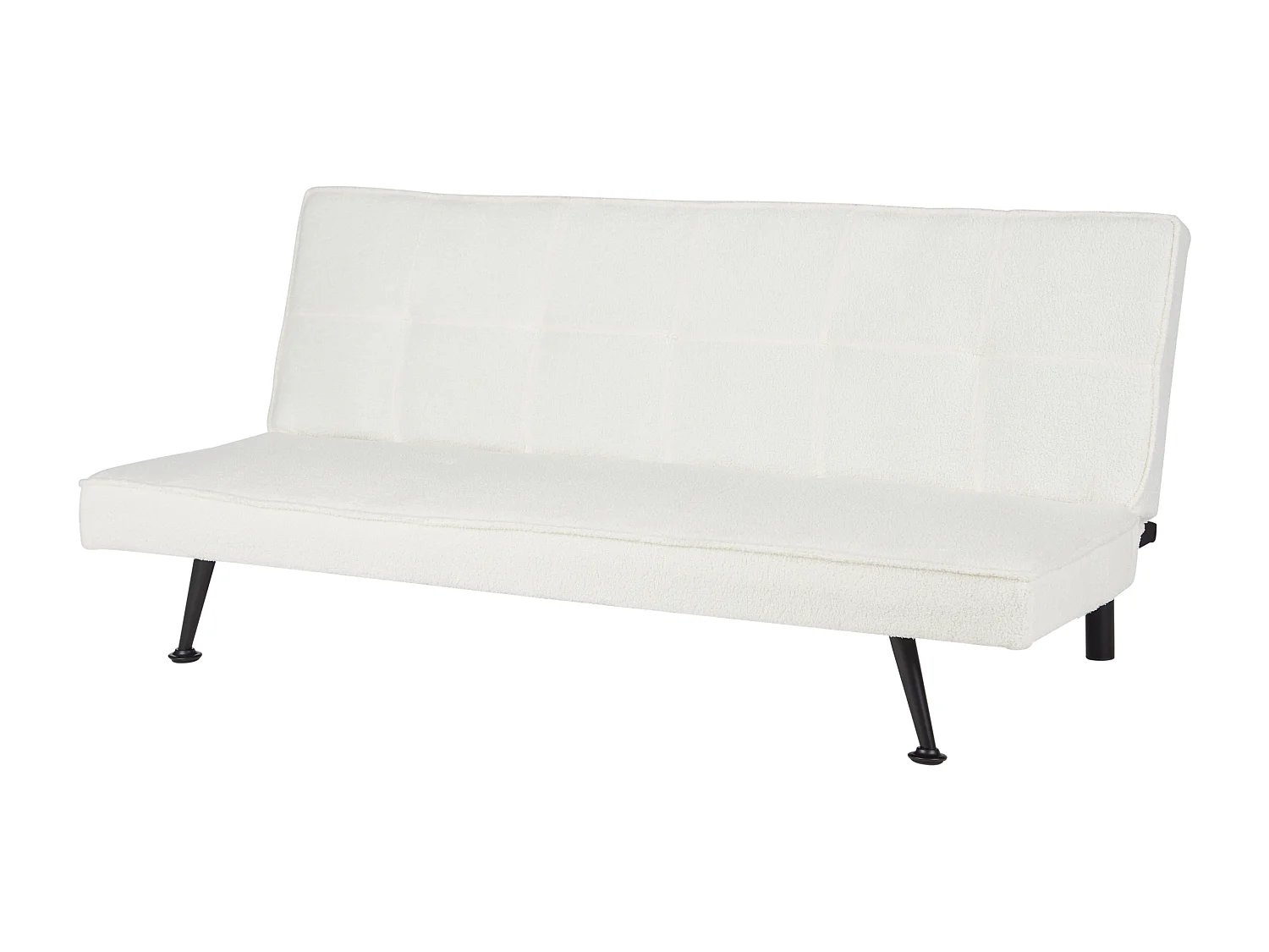 Slaapbank HASLE Bouclé Wit 3-zitter