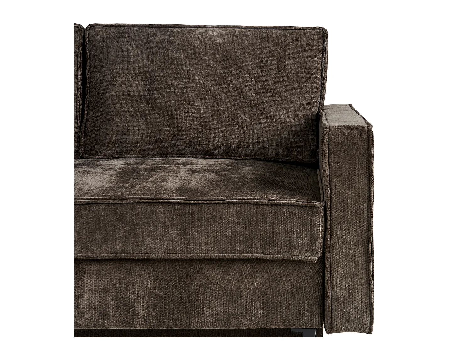 Canapé-lit d'Angle à gauche en Tissu avec Rangement et Dossier Rembourré Marron Tejn